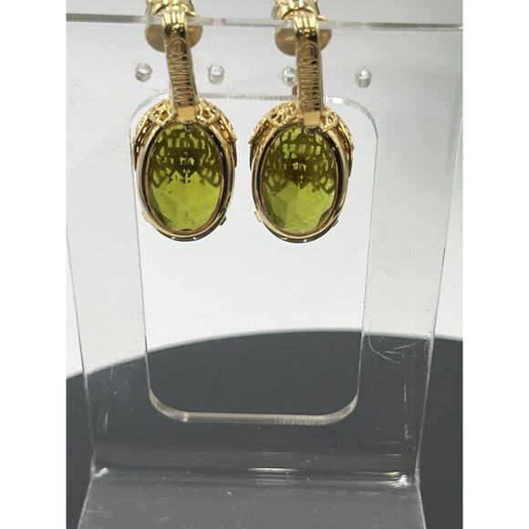 D&E Juliana Sarah Coventry Vintage Touch of Elegance Book Clip Earrings Green - Picture 11 of 16
